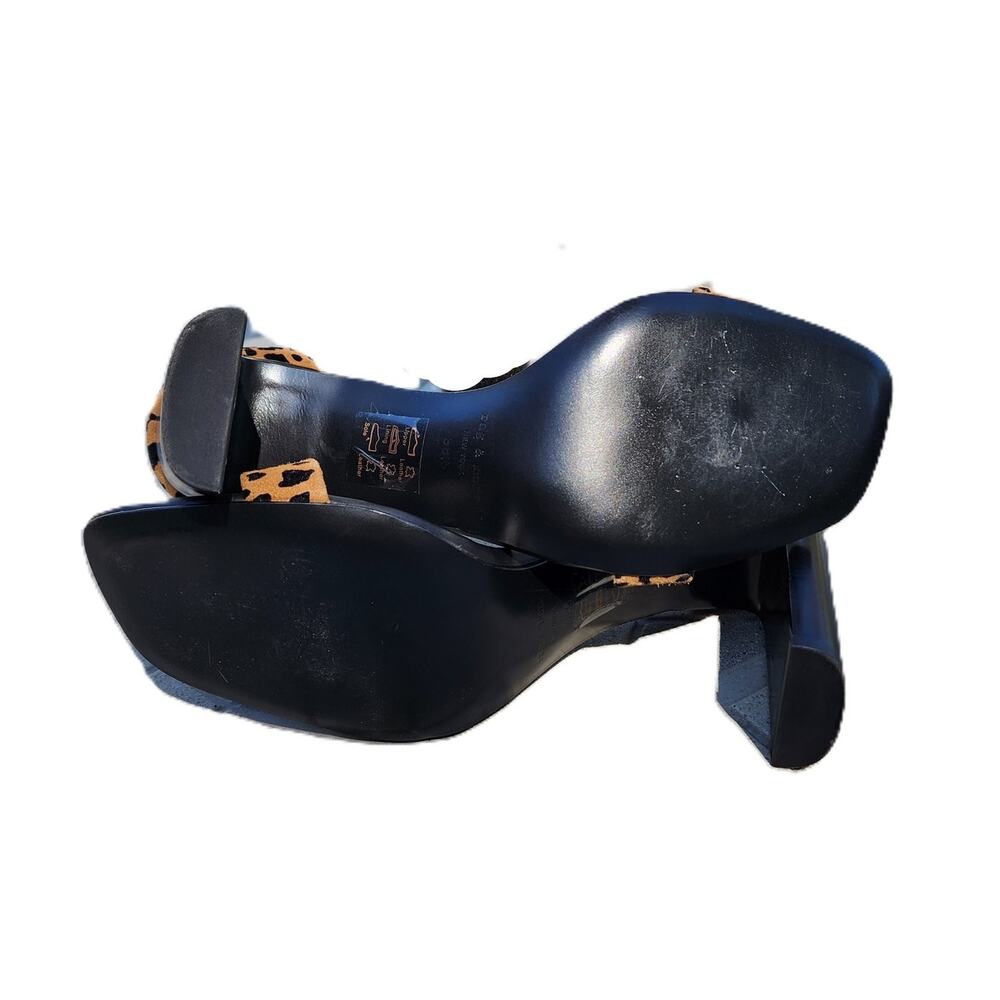 Rag & Bone Ellis Cheetah Suede Open Toe Italian Sandals 38.5 - Picture 8 of 11